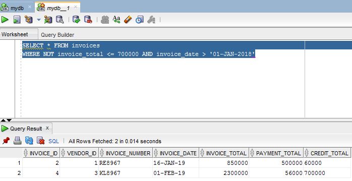 Create tables and use SELECT query using SQL Developer