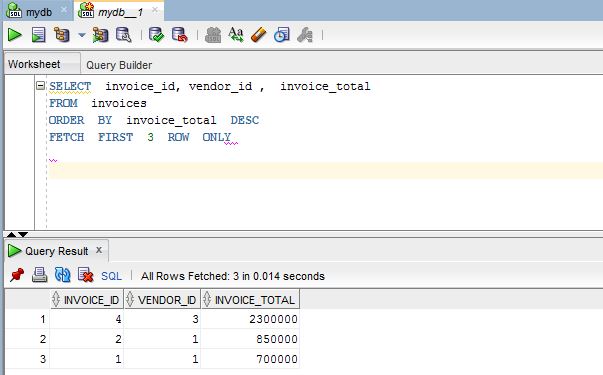 Create tables and use SELECT query using SQL Developer