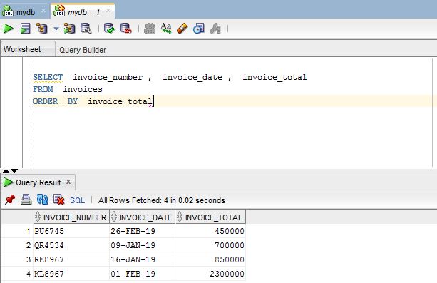 Create tables and use SELECT query using SQL Developer