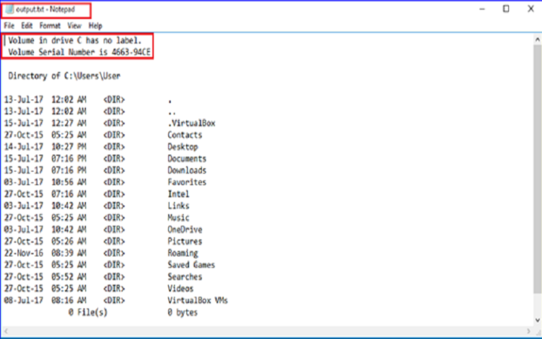 How To Save Or Redirect Output From Windows Command Prompt To A Text File