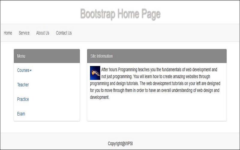 Simple Webpage Design Using Bootstrap – FahmidasClassroom