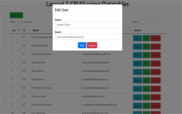 Laravel 7 Crud Using Bootstrap Modal 6997